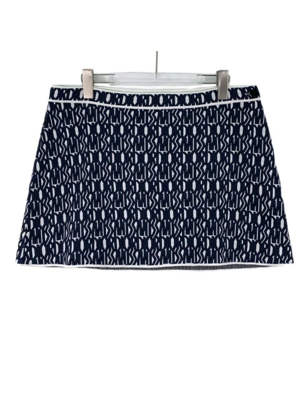 Dior Navy Logo Letter All-Over Print Casual Skirt